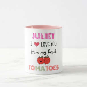 Pink I love You Latte Mug