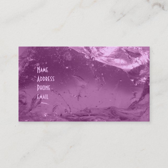 Pink Ice Business Card (Front)