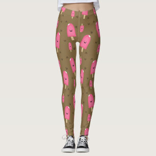 Pink Ice Cream Bars Leggings
