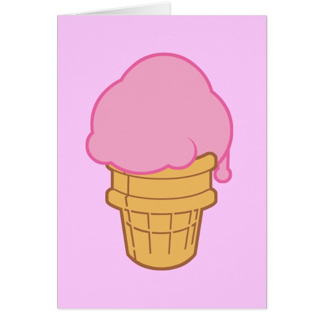 Pink Ice Cream Cone (Front)