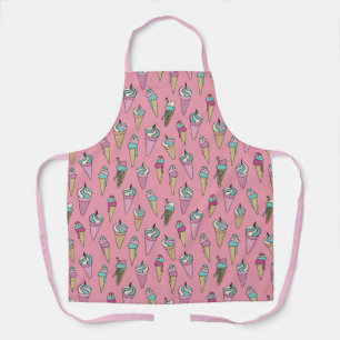 Pink Ice Cream Cone Gift pattern Apron