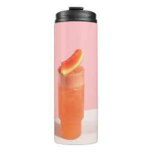 Pink ice cream on cone thermal tumbler