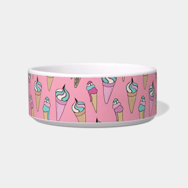 Pink Ice Cream pattern Bowl (Front)