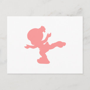Pink Ice Skating Girl Postcard