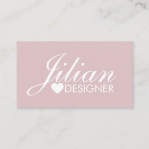 Pink Icon Heart White Salon Makeup Business Card