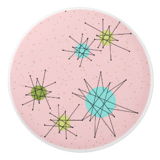 Pink Iconic Atomic Starbursts Ceramic Pull