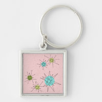 Pink Iconic Atomic Starbursts Keychain