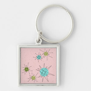 Pink Iconic Atomic Starbursts Keychain