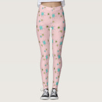 Pink Iconic Atomic Starbursts Leggings