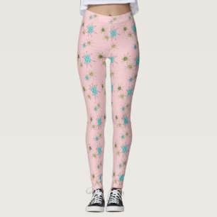 Pink Iconic Atomic Starbursts Leggings