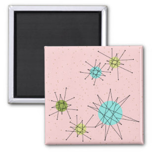 Pink Iconic Atomic Starbursts Magnet