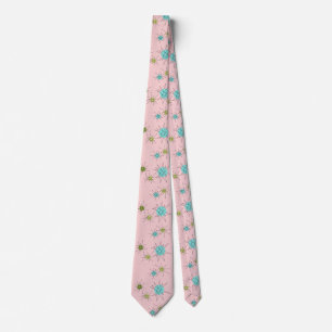 Pink Iconic Atomic Starbursts Necktie