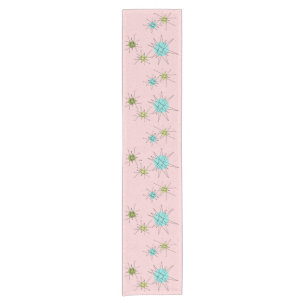 Pink Iconic Atomic Starbursts Table Runner