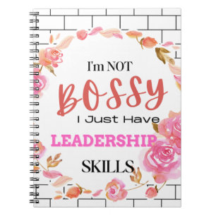 Pink I'm not bossy Notebook   Journal