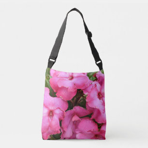 Pink Impatiens Basking in Light Crossbody Bag