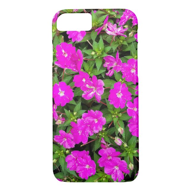 pink impatiens flower garden Case-Mate iPhone case (Back)