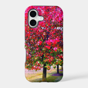 Pink impressionistic Autumn Leaves trees