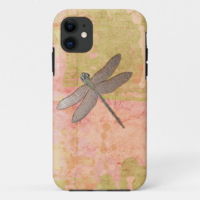Pink Impressions Dragonfly Case-Mate iPhone Case (Back)