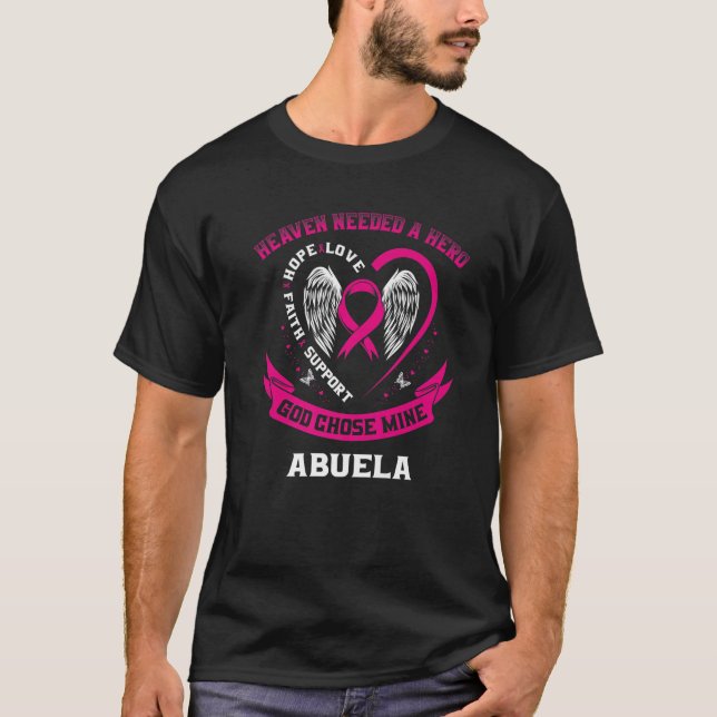 Pink In Memory Of Abuela Breast Cancer Sayings Hea T-Shirt (Front)
