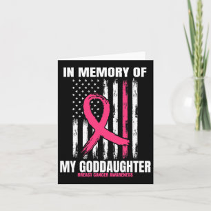 Pink In Memory Of My Goddaughter Breast Cancer Mem Card