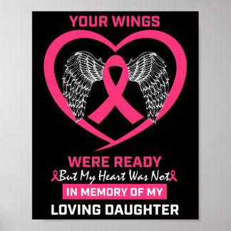 Pink In Memory Of My Loving Daughter Breast Cancer Poster