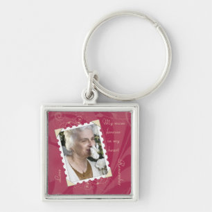 Pink In Memory of Photo Keychain