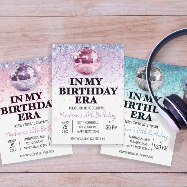 Pink In My Birthday Era Music Invitation (Creator Uploaded)