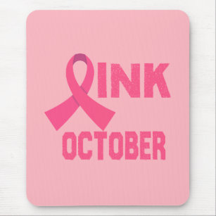 Pink in October Mouse Mat