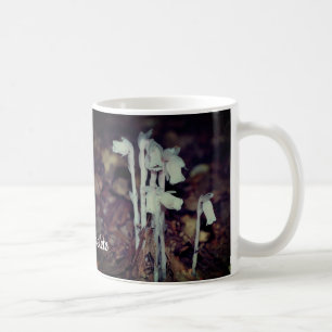 Pink Indian Pipe Wildflower Personalized Coffee Mug
