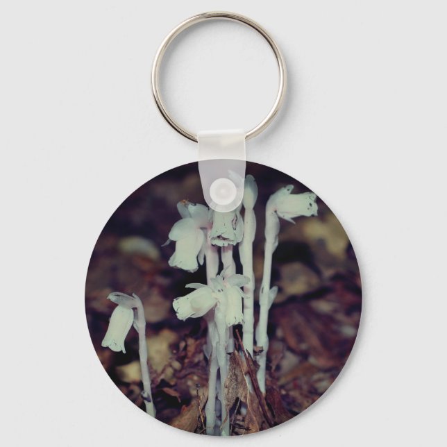 Pink Indian Pipe Wildflowers Nature  Key Ring (Front)
