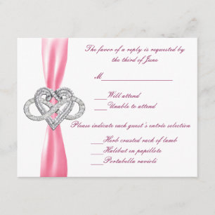 Pink Infinity Heart Response Card