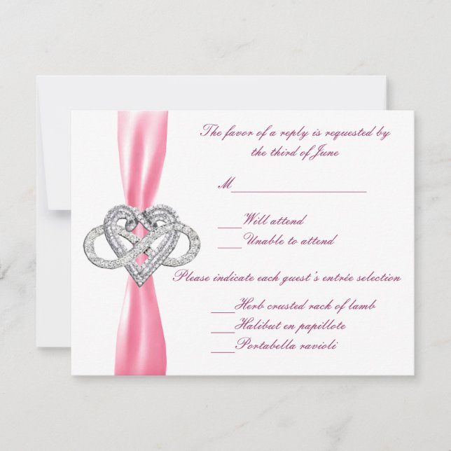 Pink Infinity Heart Response Card (Front)