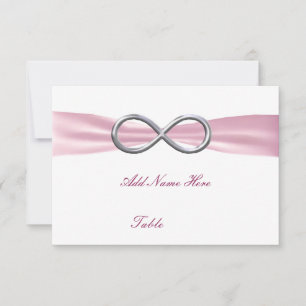 Pink Infinity Wedding Table Place Card