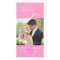 PINK INITIAL SCRIPT WEDDING THANK YOU PHOTO CARD