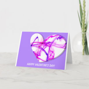 Pink Ink Heart Holiday Card