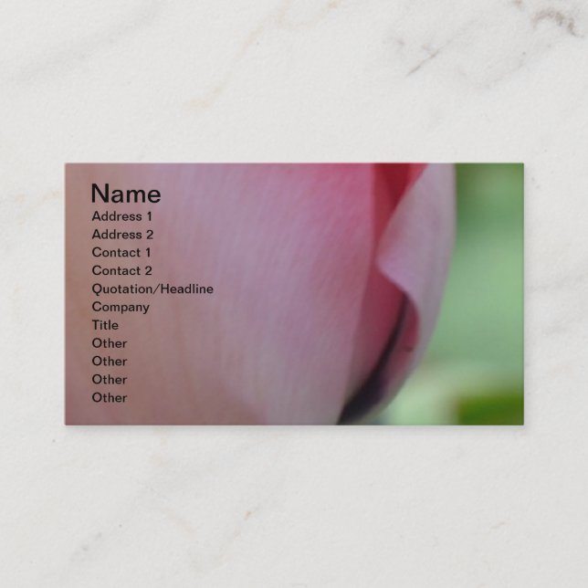 Pink Inspiration Business Card (Front)