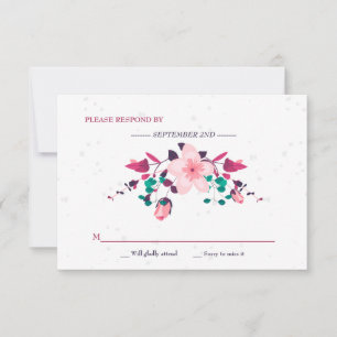 Pink Inspiration Floral RSVP