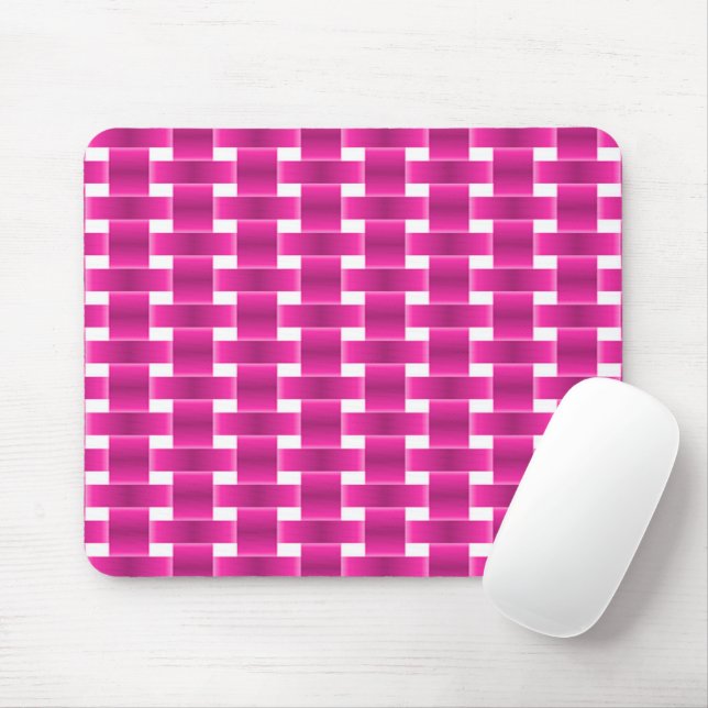 Pink interlocking on mouse mat (With Mouse)