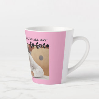 Pink Introvert Meme Latte Mug