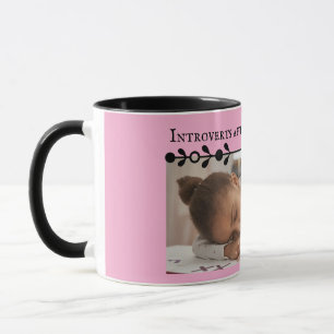 Pink Introvert Meme Mug