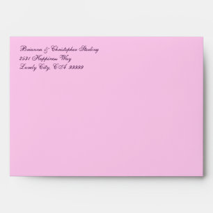 Pink Invitation Envelopes Pink & Purple Damask
