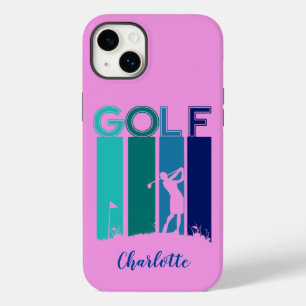 Pink iPhone 14 Golfer Cell Phone Case