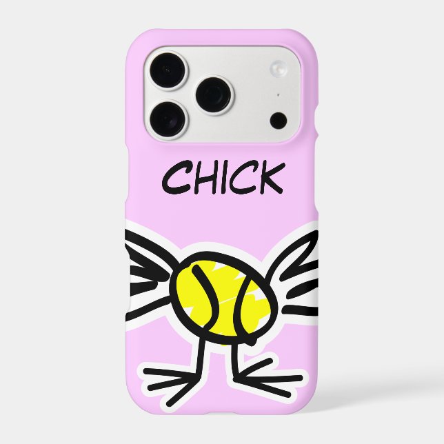 Pink iPhone case with tennis design (Back)
