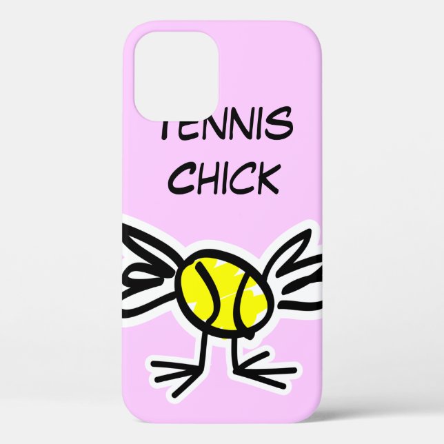 Pink iPhone case with tennis design (Back)