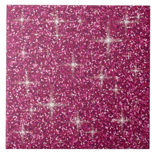 Pink iridescent glitter tile | Zazzle.co.uk