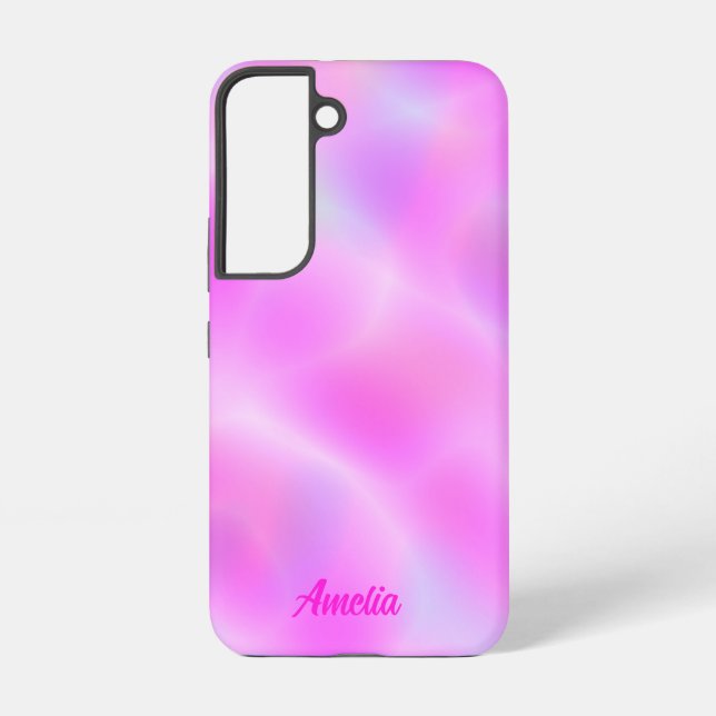 Pink Iridescent Personalised Samsung Galaxy Case (Back)