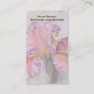 PINK IRIS CUSTOMIZABLE BUSINESS CARDS