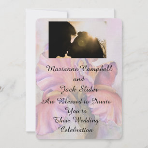 PINK IRIS CUSTOMIZABLE WEDDING INVITATION