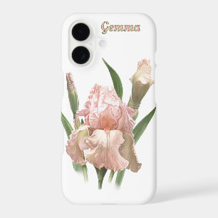Pink Iris Flower Botanical Art Personalised