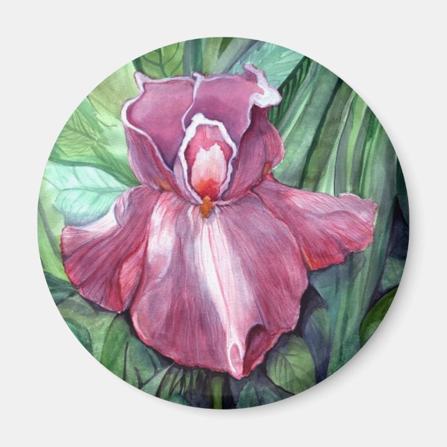 Pink Iris Magnet (Front)